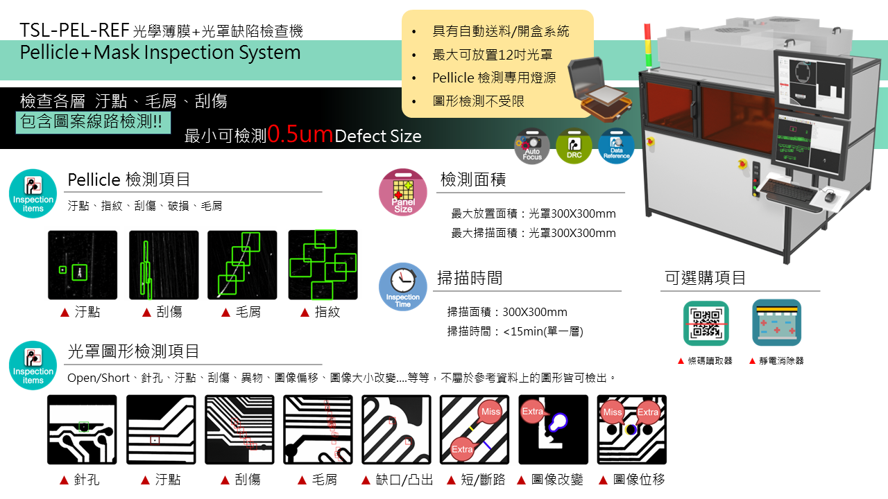 Pellicle 檢查機 TSL-PEL-REF 電子型錄