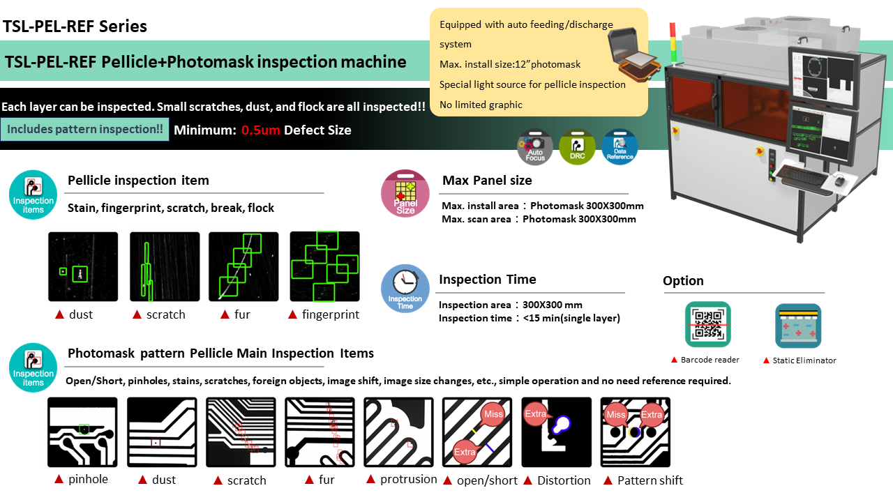 Pellicle 檢查機 TSL-PEL-REF 電子型錄