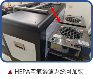 HEPA空気濾過システム取り付け可能